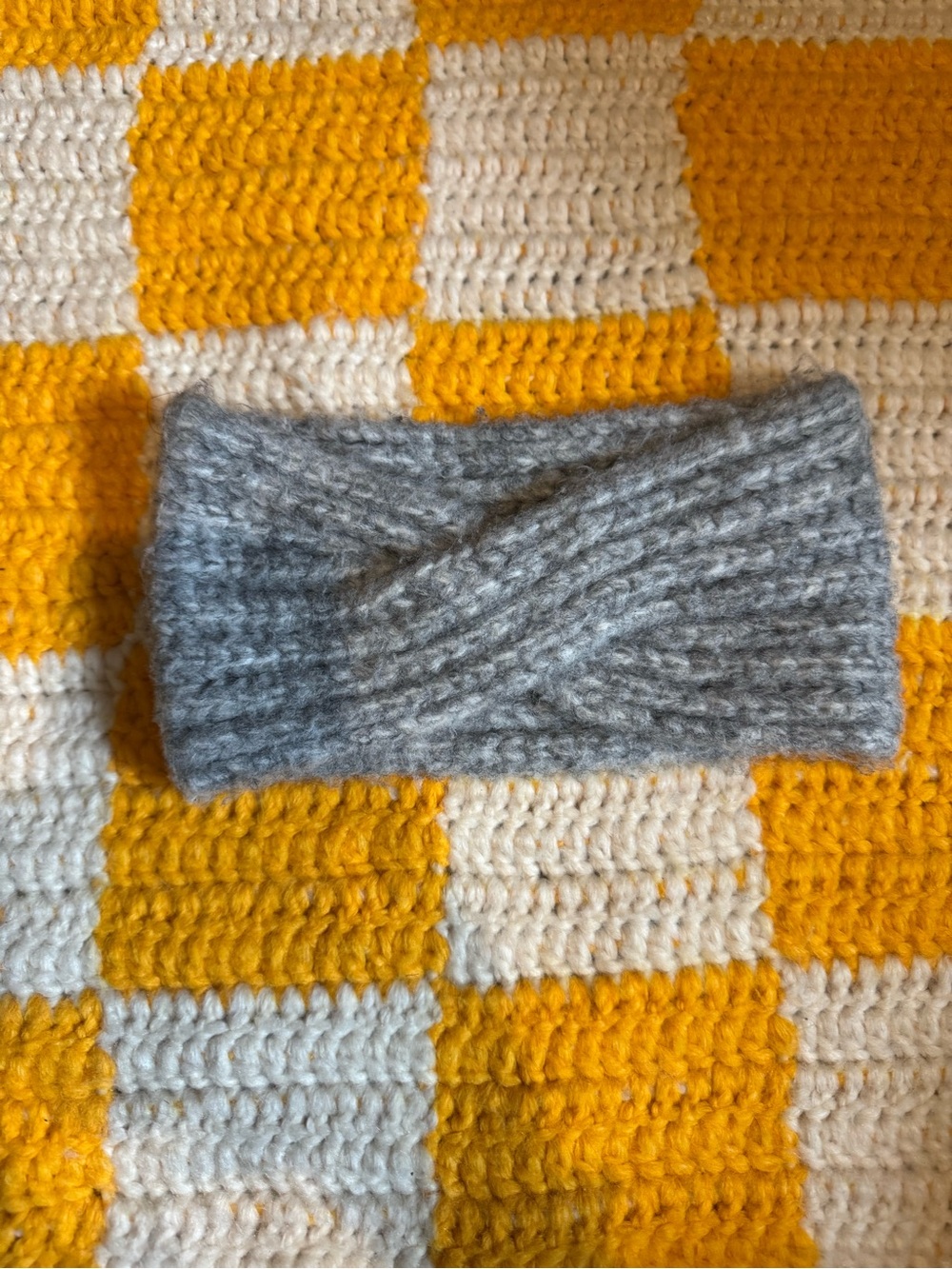Heather Grey Knit winter ear warmer headband